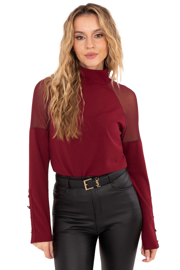 Blouse femme Rue Paris Chemisier Chemisier — rouge