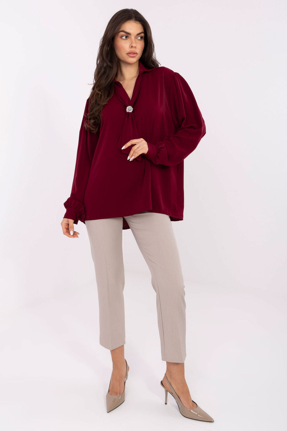 Blouse femme Factory Price Chemisier Chemisier — rouge