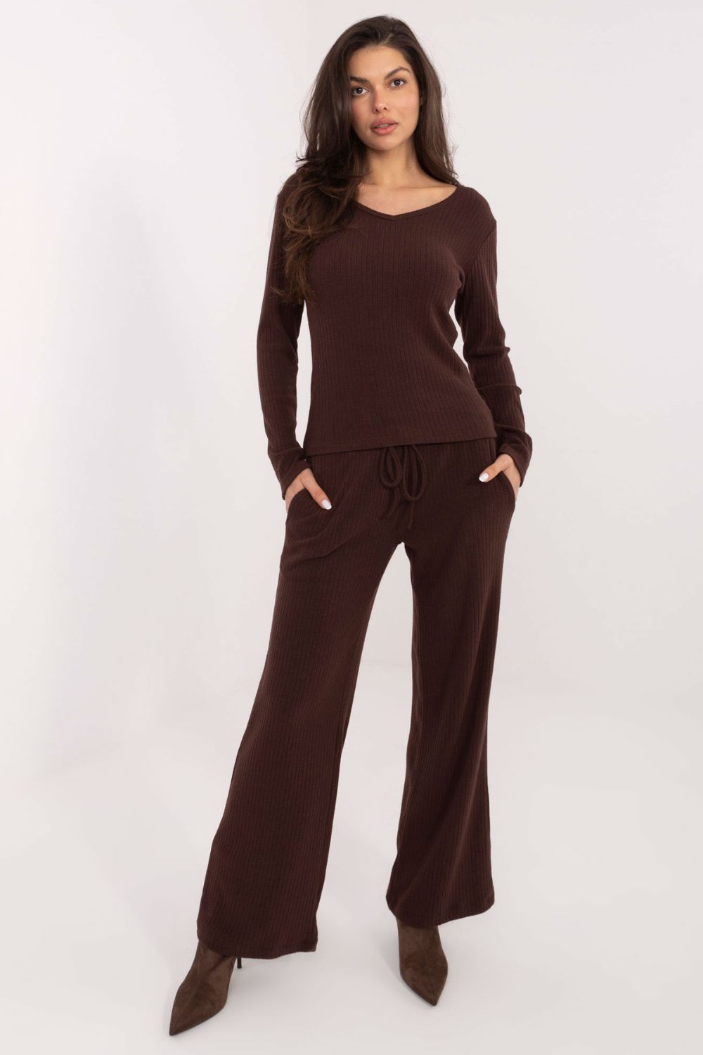 Chaussures à talons femme Factory Price Pantalon Pantalon — brun
