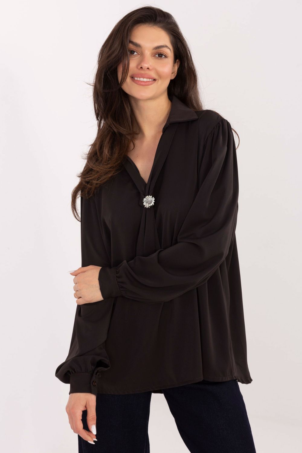 Blouse femme Factory Price Chemisier Chemisier — brun