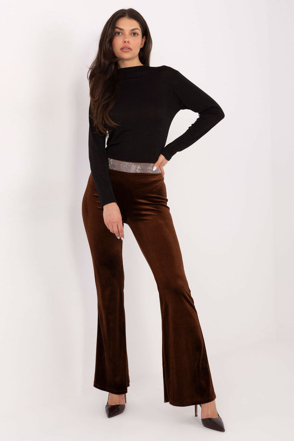 Chaussures à talons femme Italy Moda Pantalon Pantalon — brun