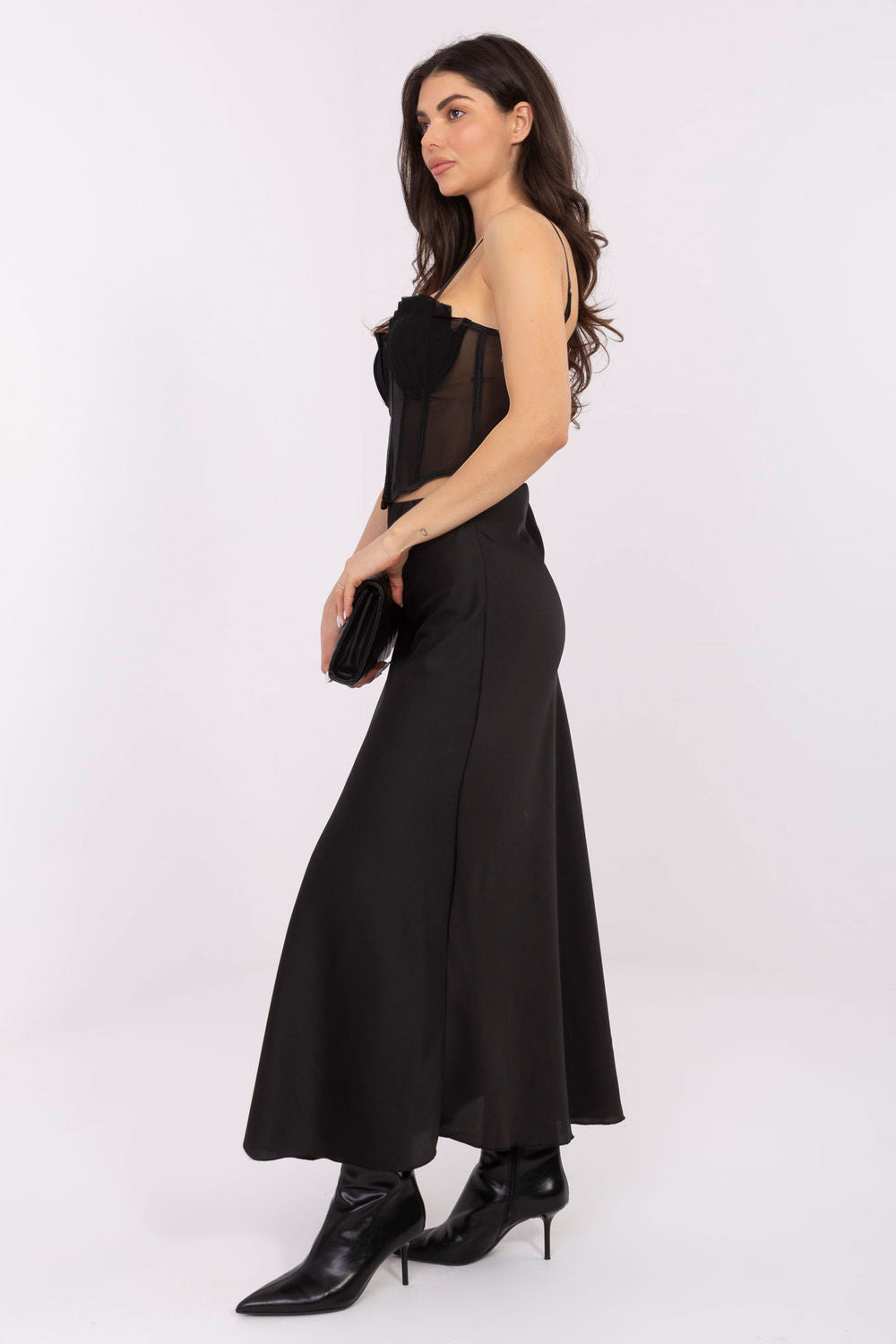 Jupe femme Italy Moda Longue Longue — noir