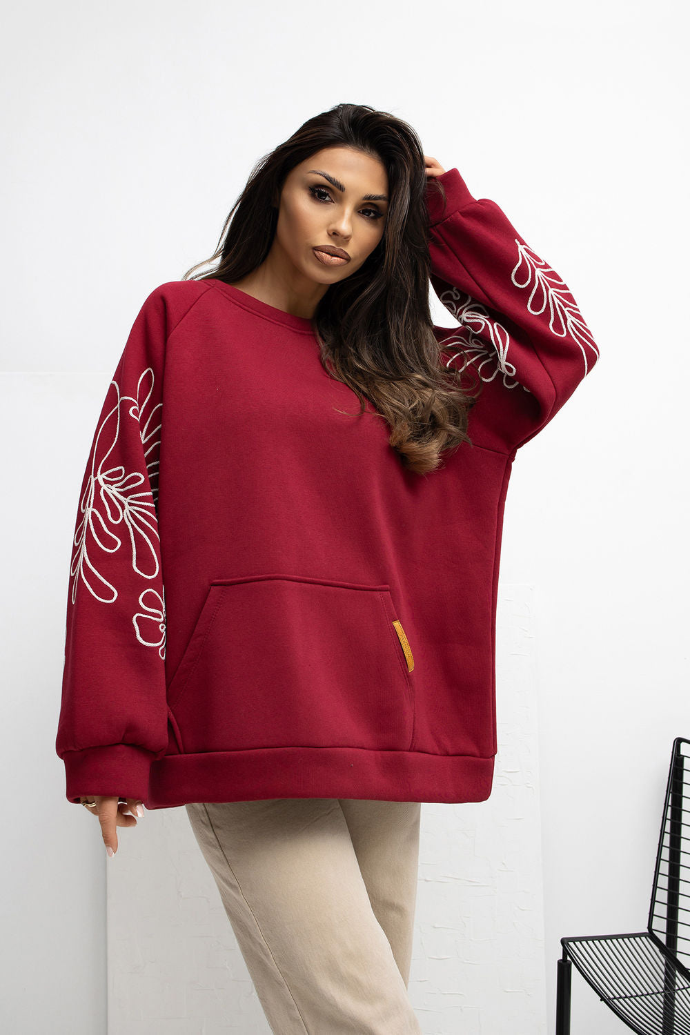 T-shirt femme Rue Paris Sweatshirt Sweatshirt — rouge