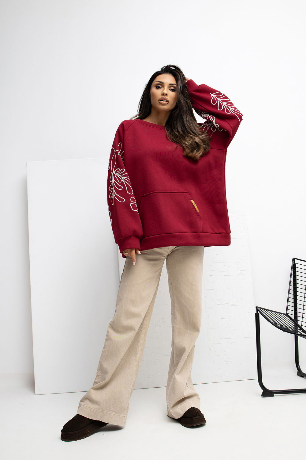 T-shirt femme Rue Paris Sweatshirt Sweatshirt — rouge