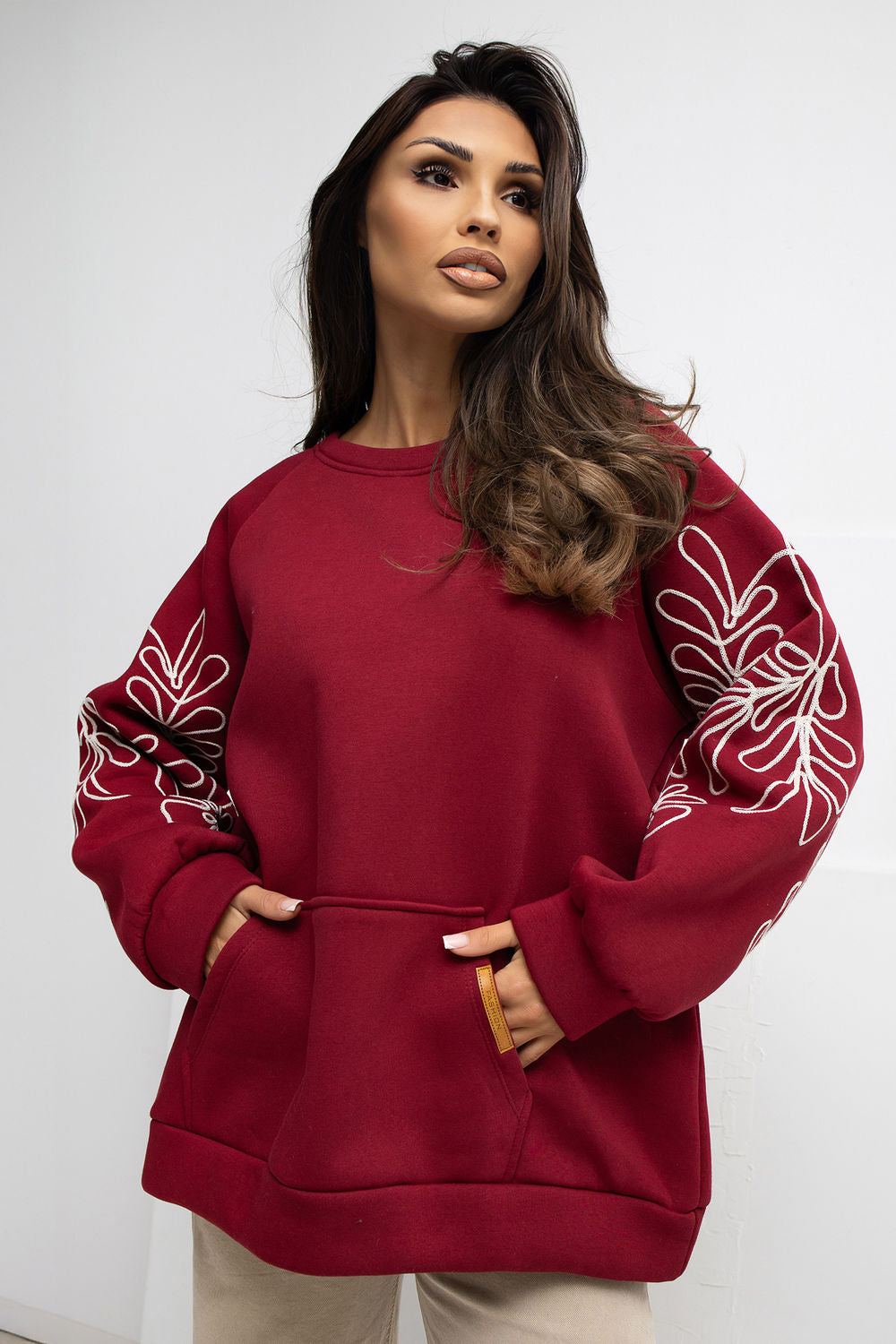 T-shirt femme Rue Paris Sweatshirt Sweatshirt — rouge