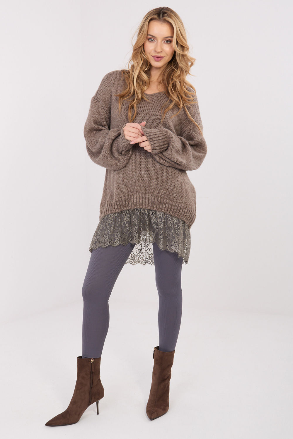 Pull femme Factory Price Chandail Chandail — beige