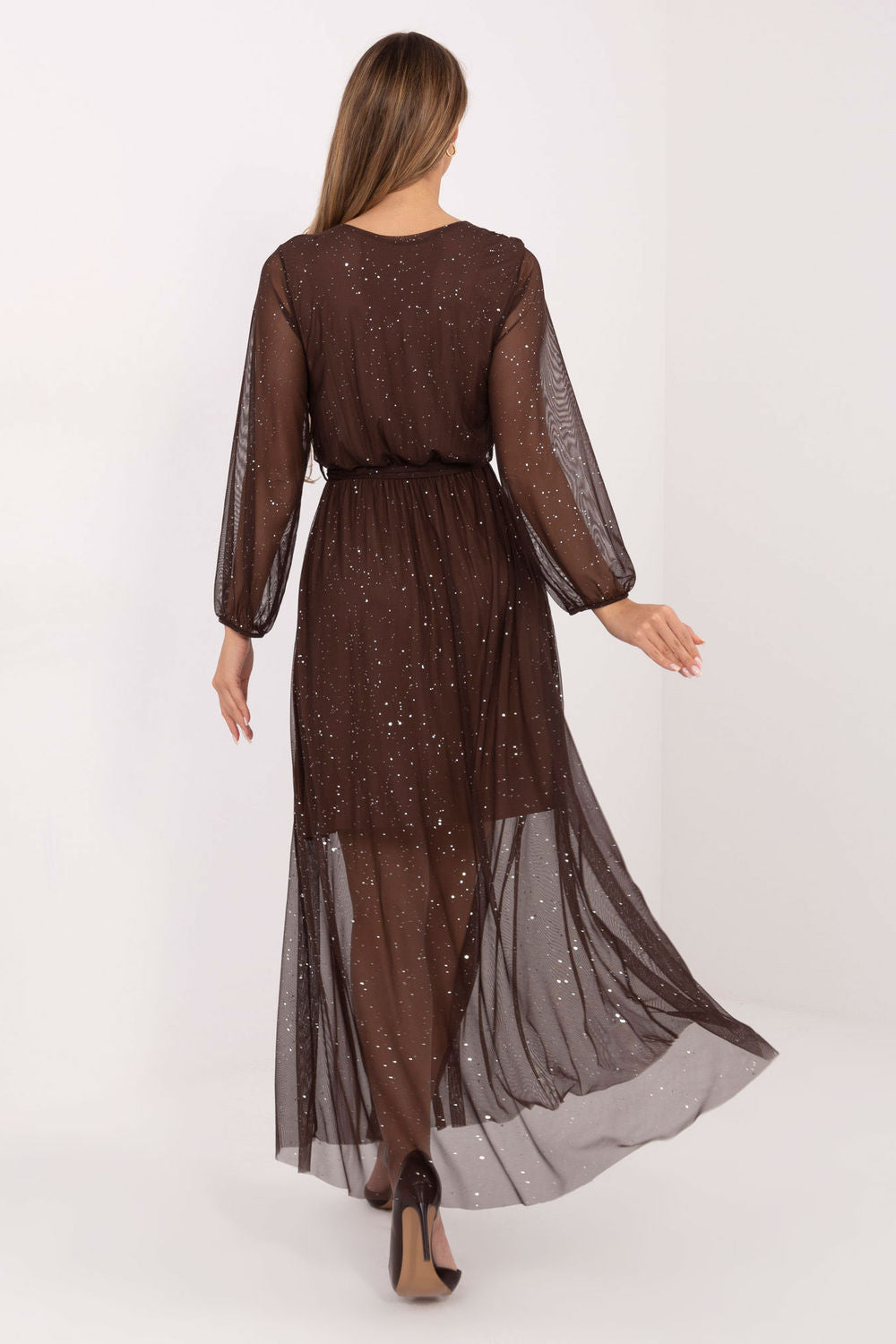 Robe femme Italy Moda Longue Longue — brun