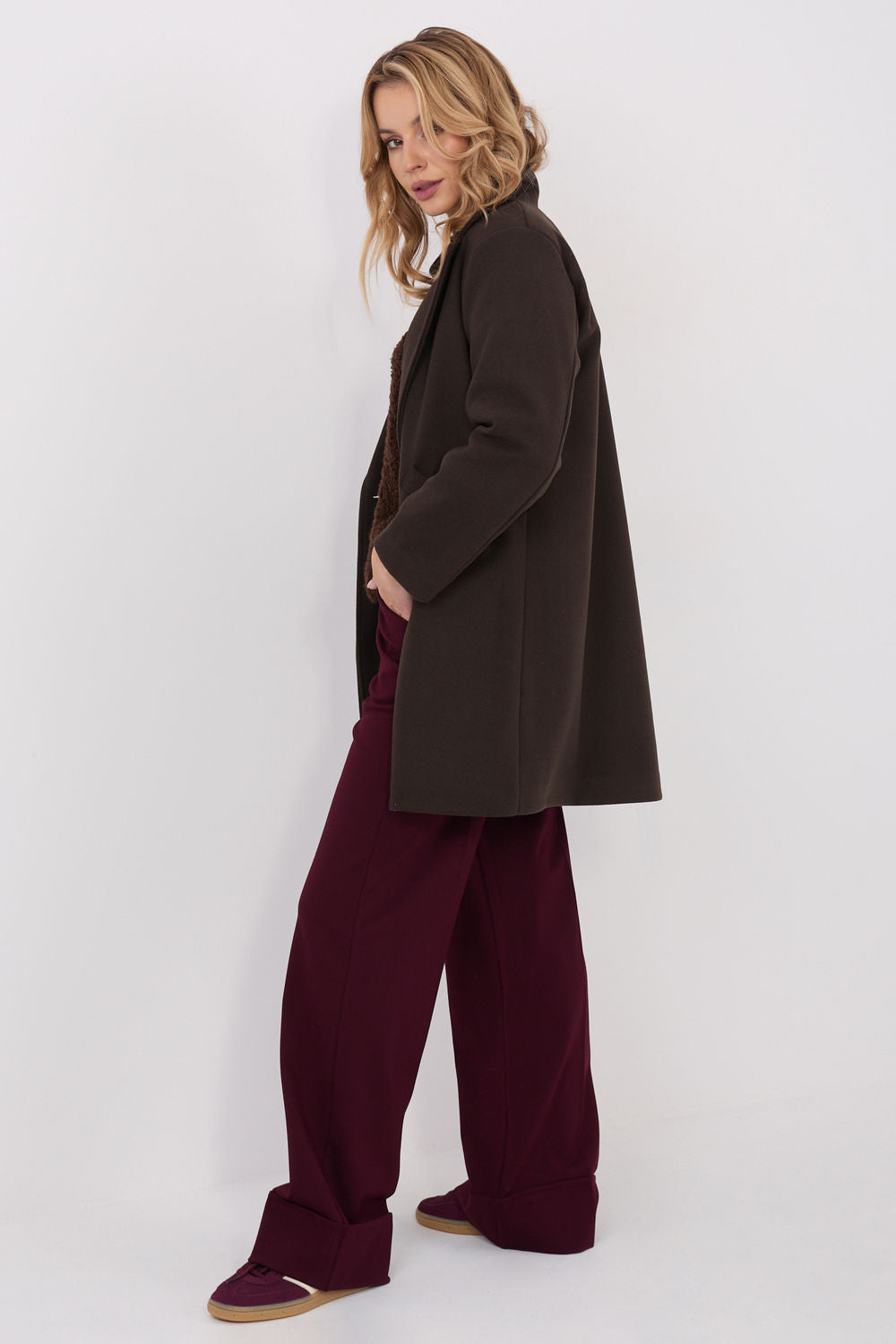 Manteau femme Italy Moda — brun