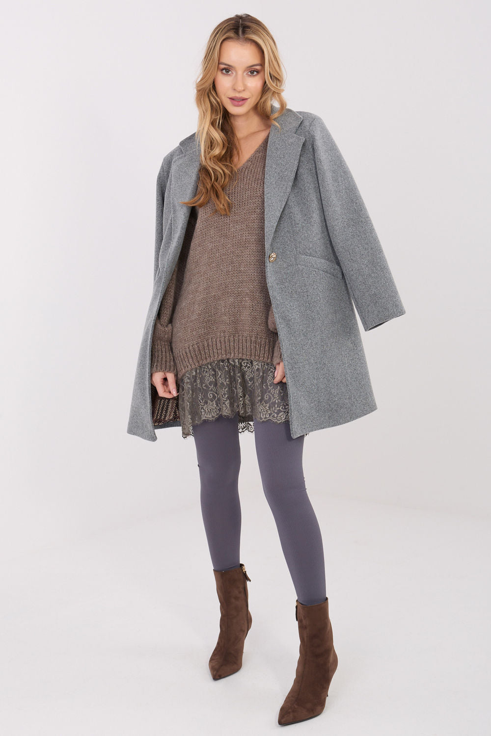 Manteau femme Italy Moda — gris