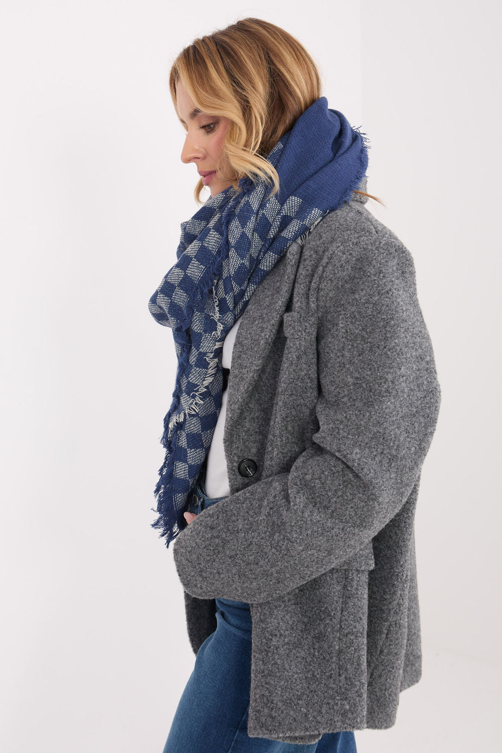 Châle femme AT — bleu marine