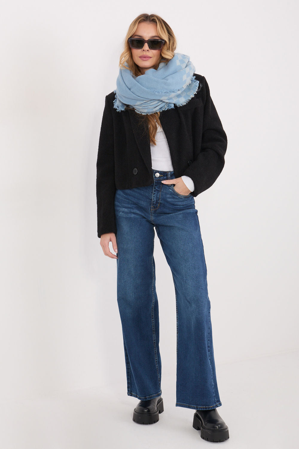 Châle femme AT — bleu