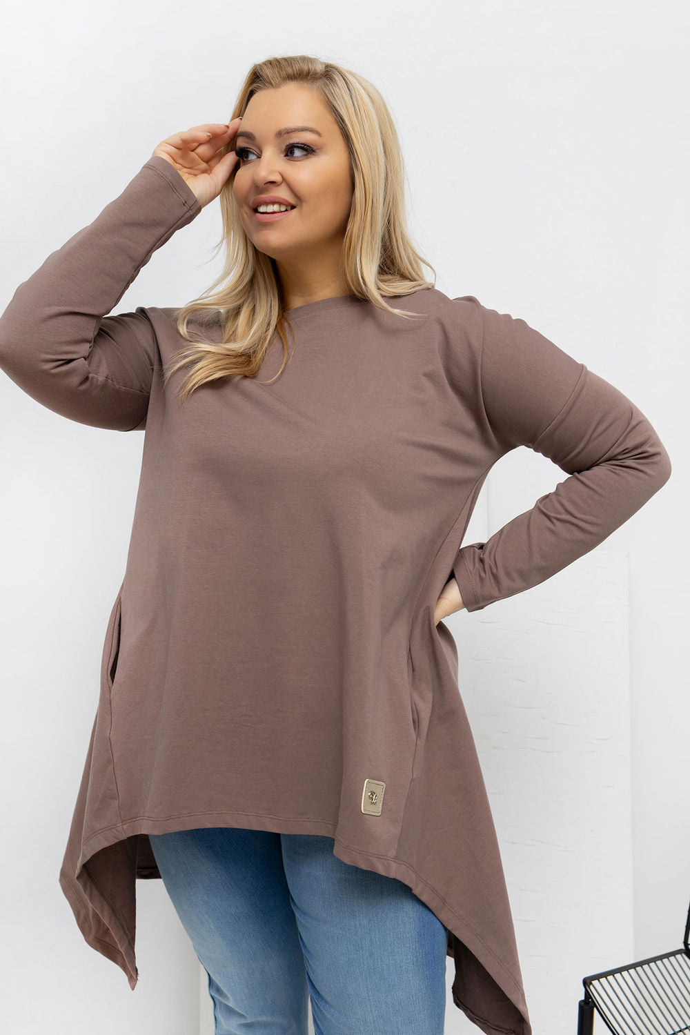 Tunique grande taille femme Relevance — brun