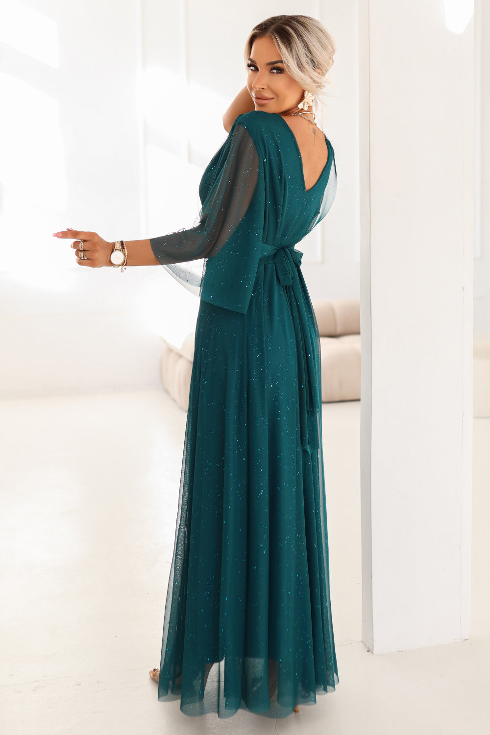 Robe femme Numoco Longue Longue — vert