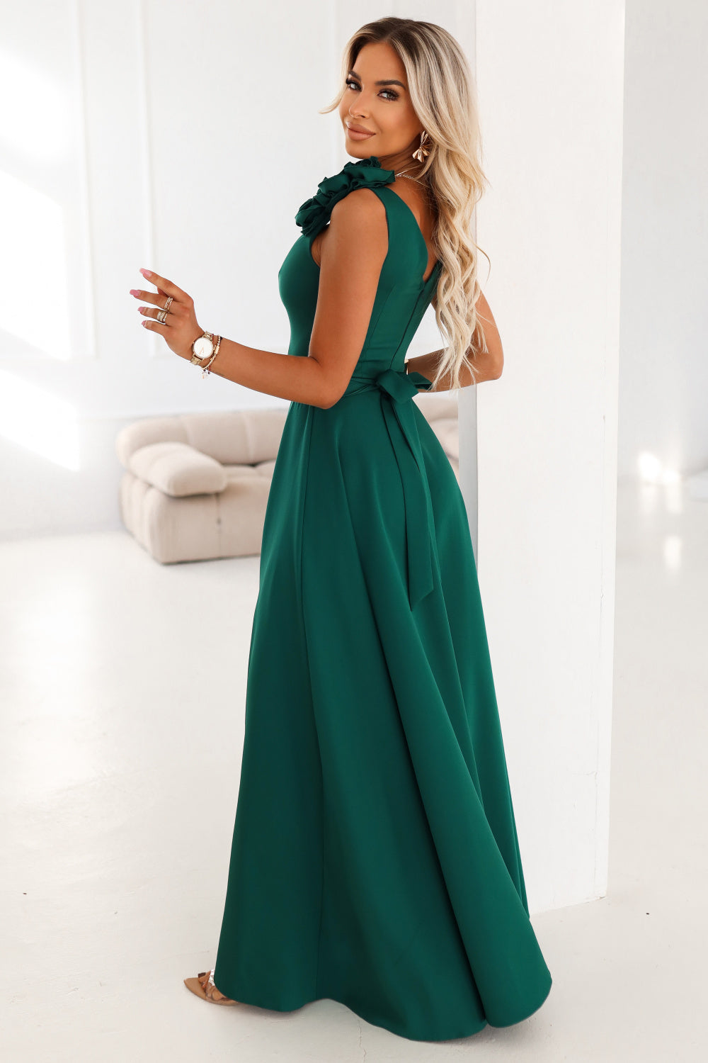 Robe femme Numoco Longue Longue — vert