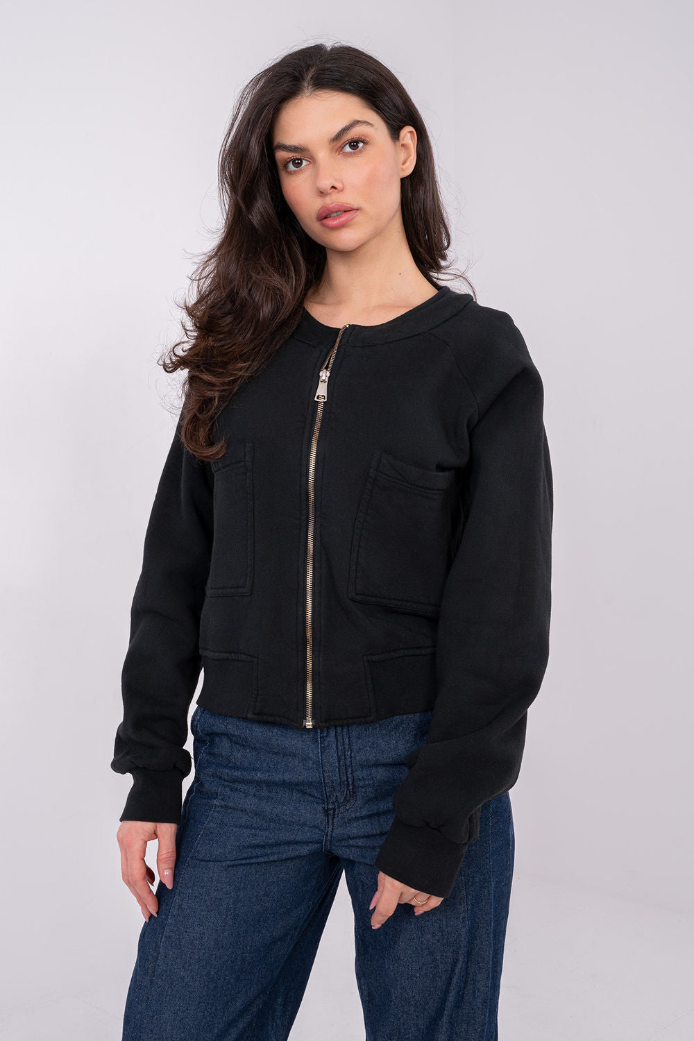 T-shirt femme Factory Price Sweatshirt Sweatshirt — noir