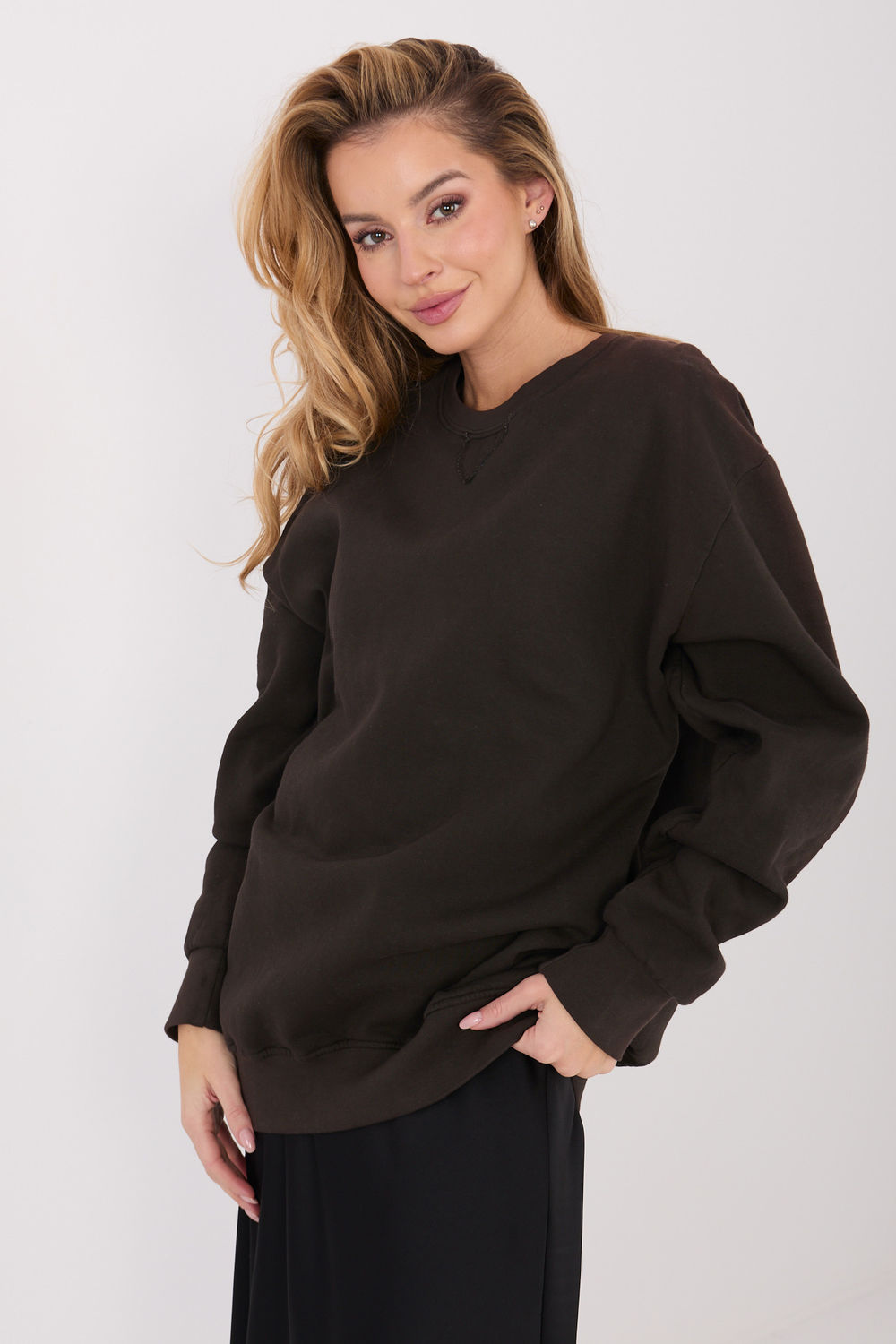 T-shirt femme Factory Price Sweatshirt Sweatshirt — brun