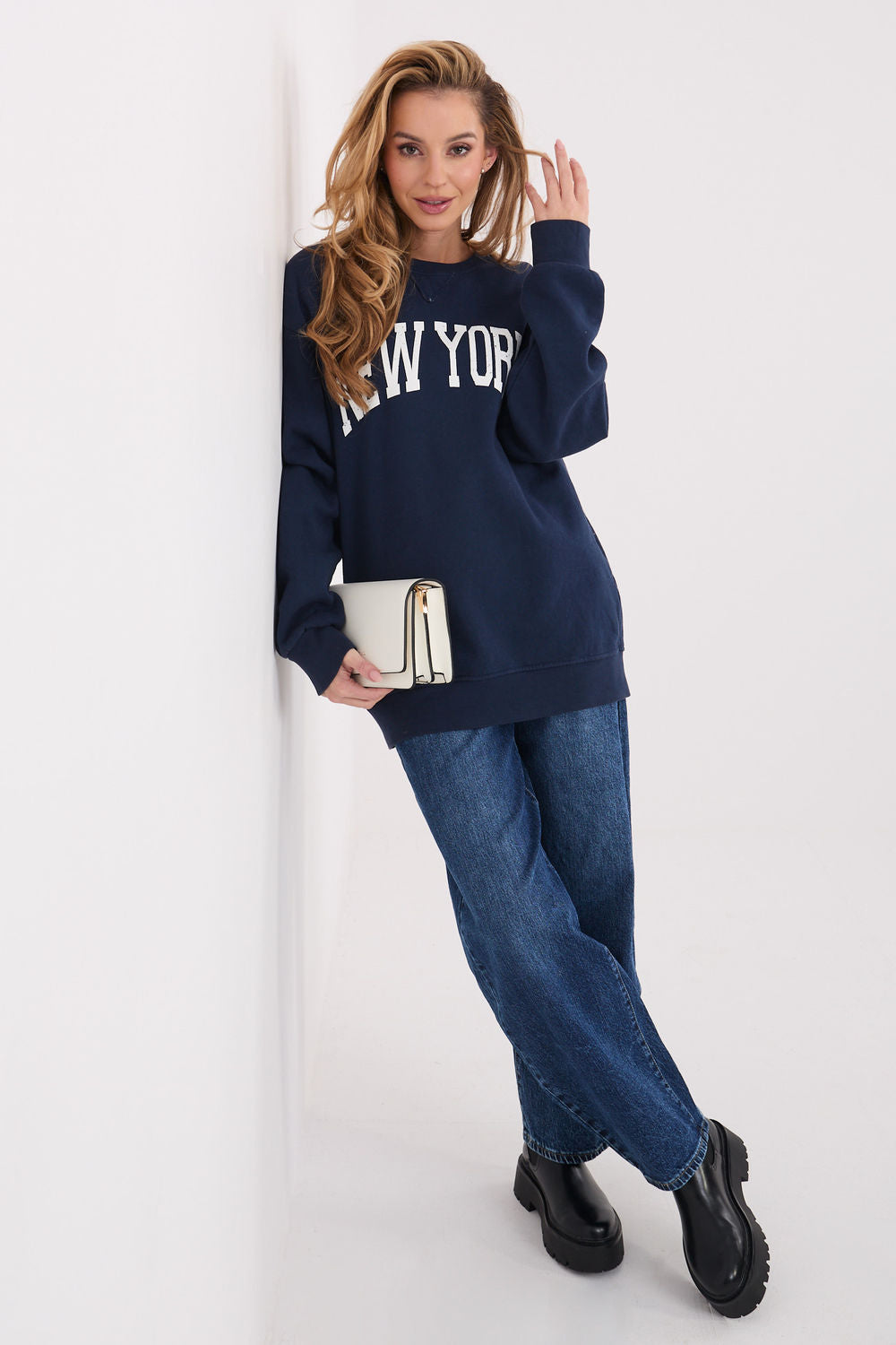 T-shirt femme Factory Price Sweatshirt Sweatshirt — bleu marine