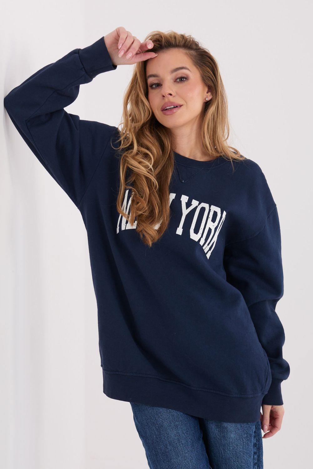 T-shirt femme Factory Price Sweatshirt Sweatshirt — bleu marine