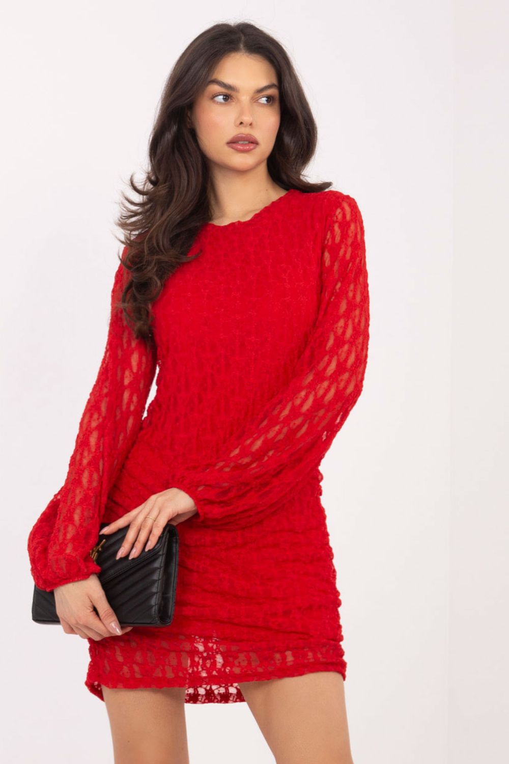Robe femme Italy Moda Courte Courte — rouge