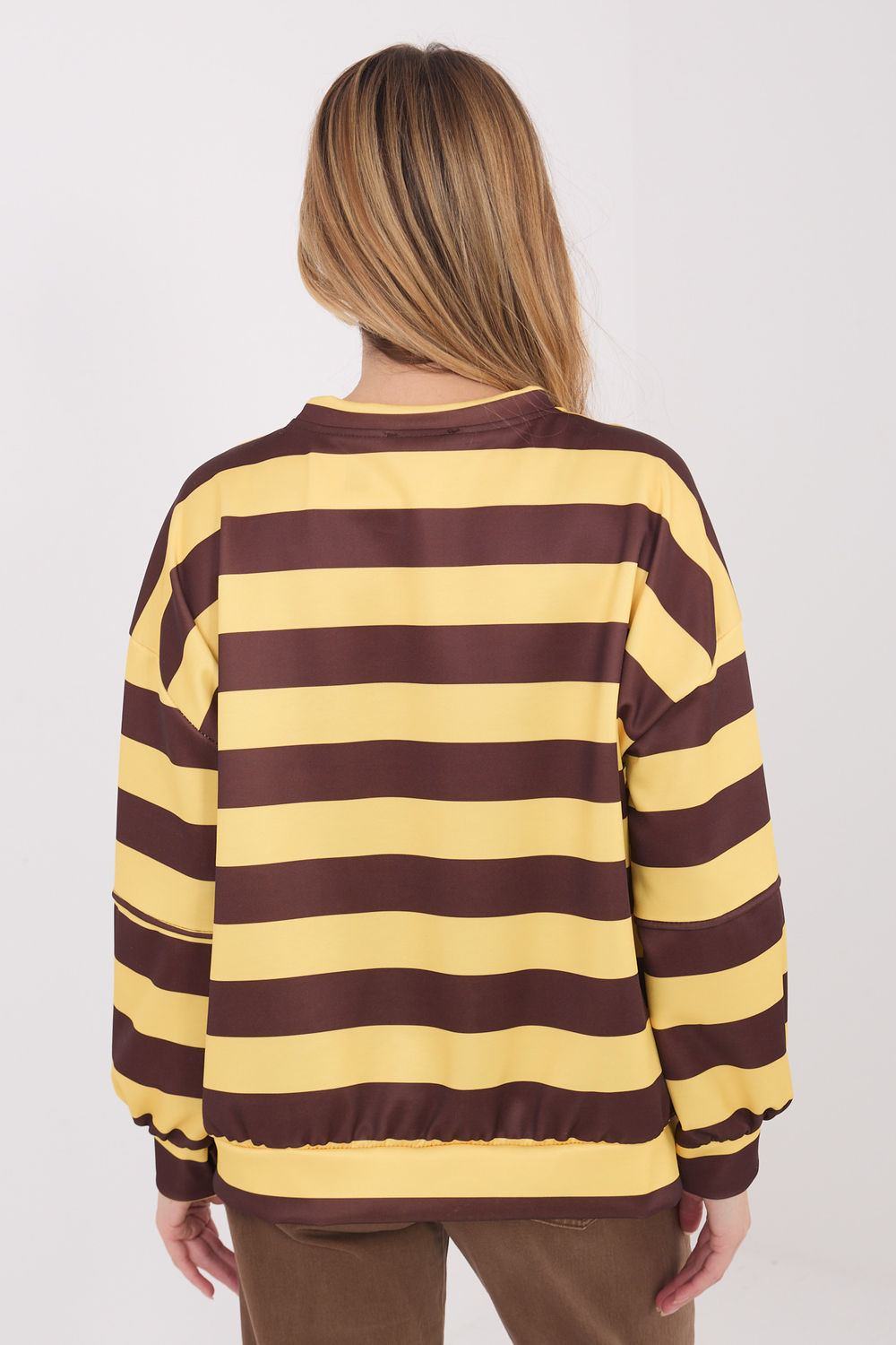 T-shirt femme Italy Moda Sweatshirt Sweatshirt — brun