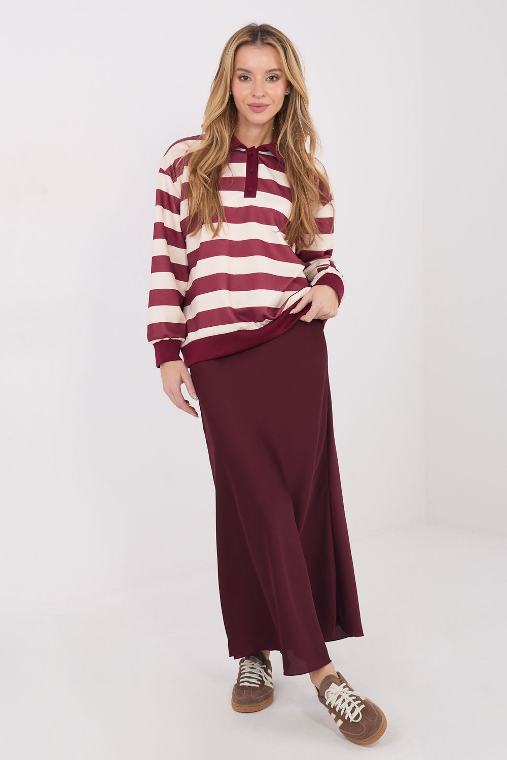 T-shirt femme Italy Moda Sweatshirt Sweatshirt — rouge