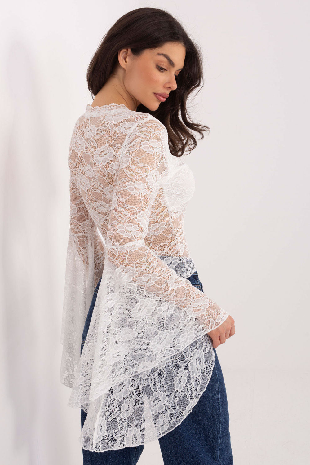 Blouse femme Factory Price En Dentelle En — blanc