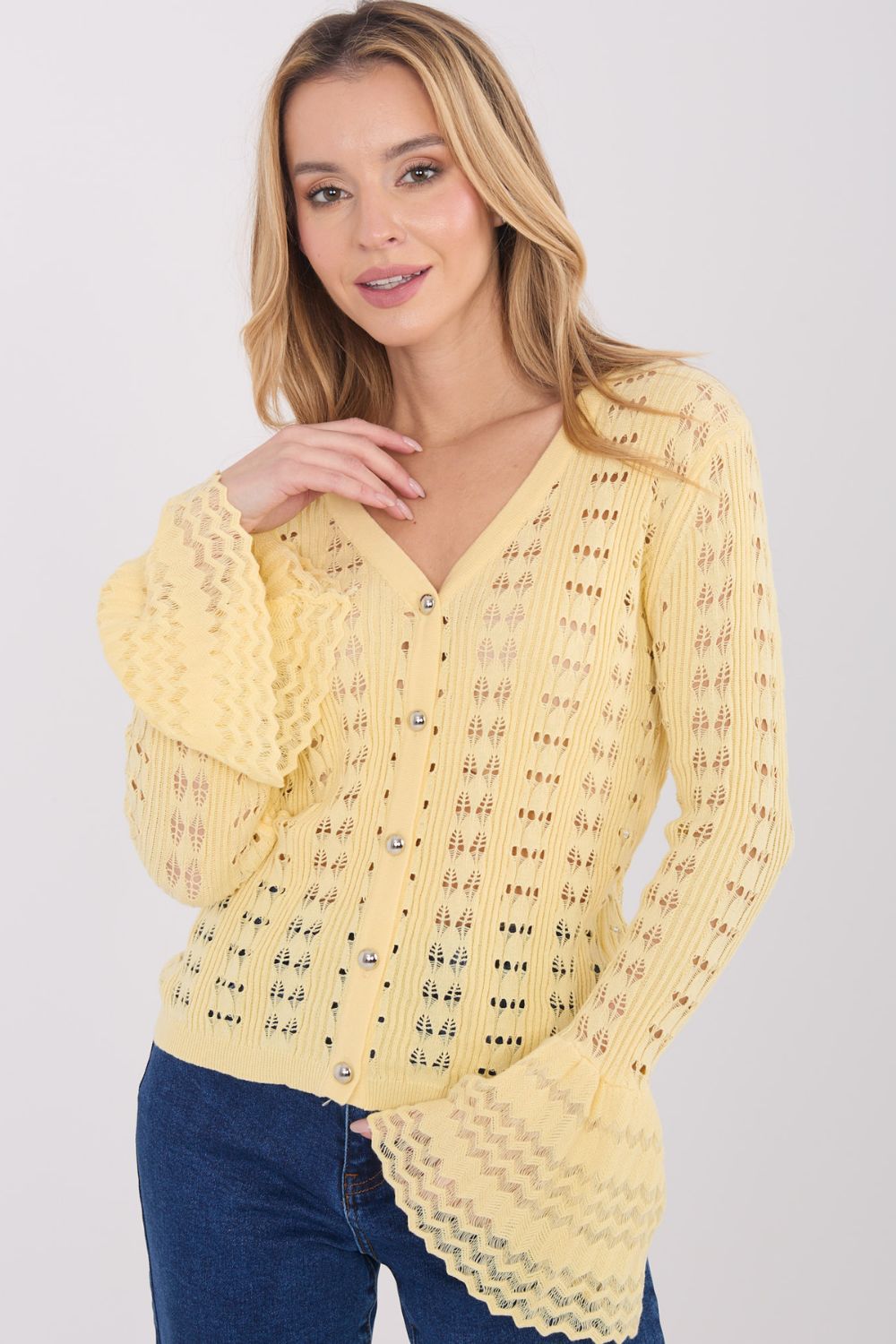 Cardigan femme Factory Price — jaune