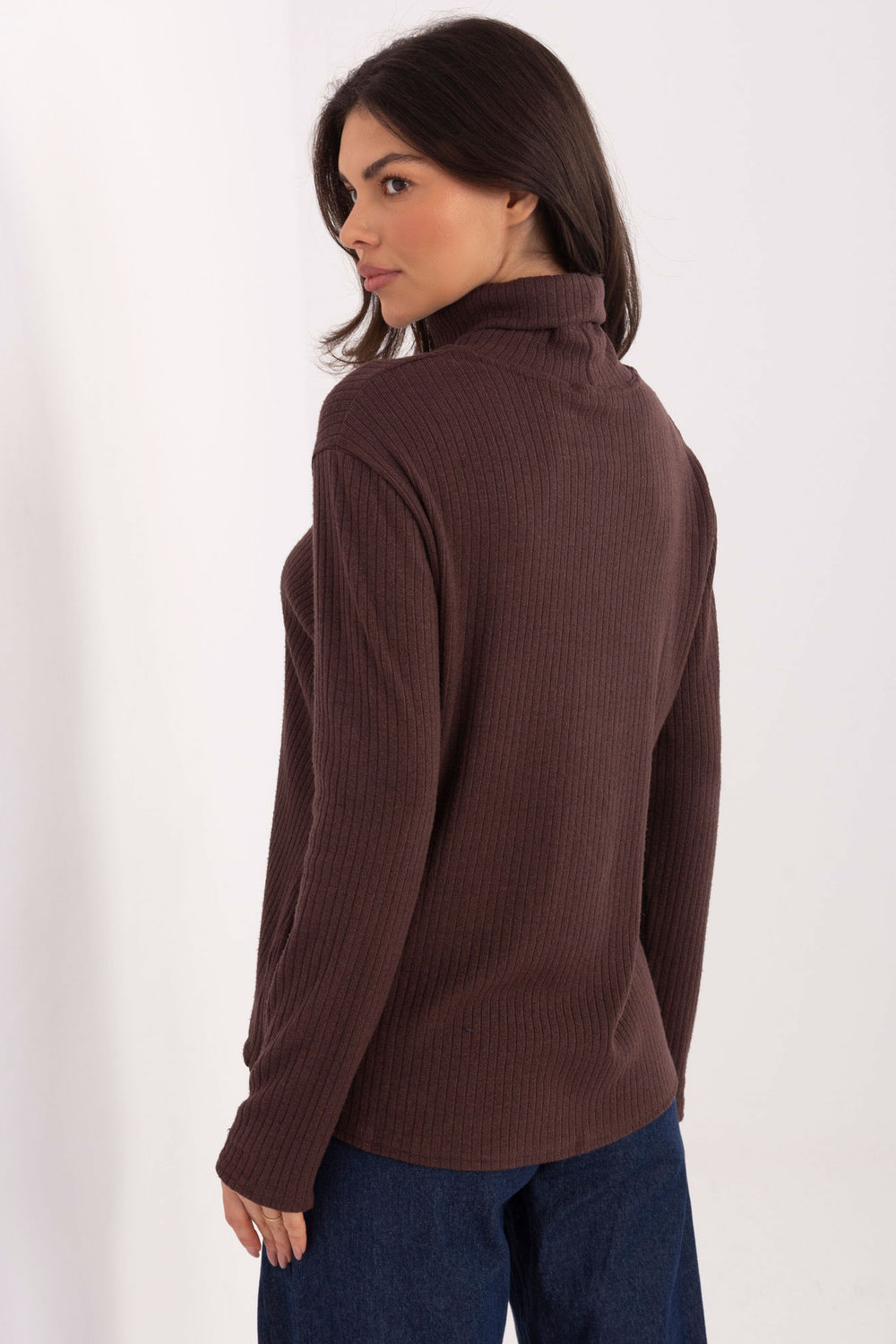 Pull femme Lakerta Col Roulé Col — brun