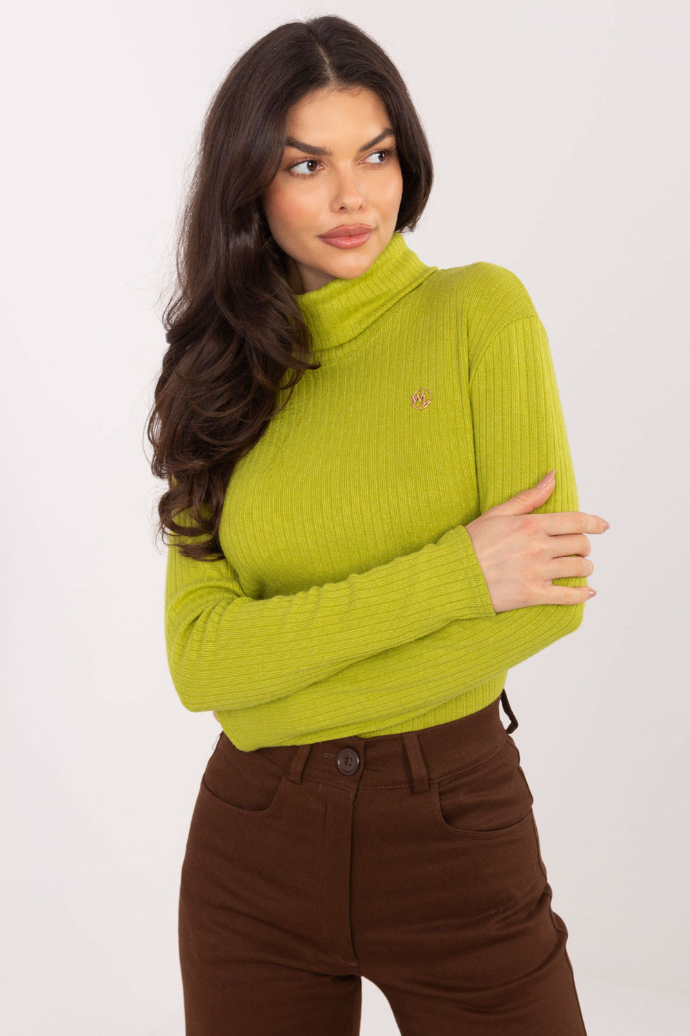Pull femme Lakerta Col Roulé Col — vert