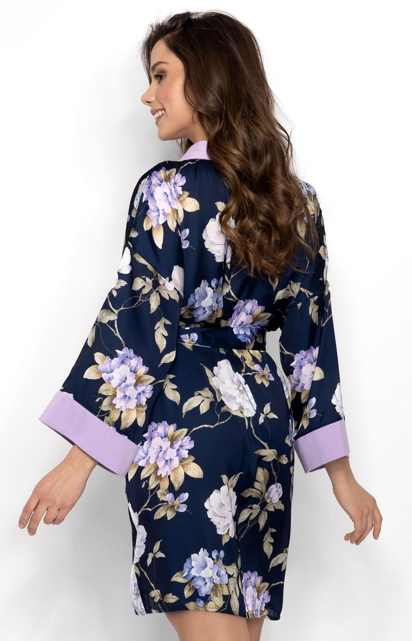 Robe femme Momenti Per Me Peignoir Peignoir — bleu marine