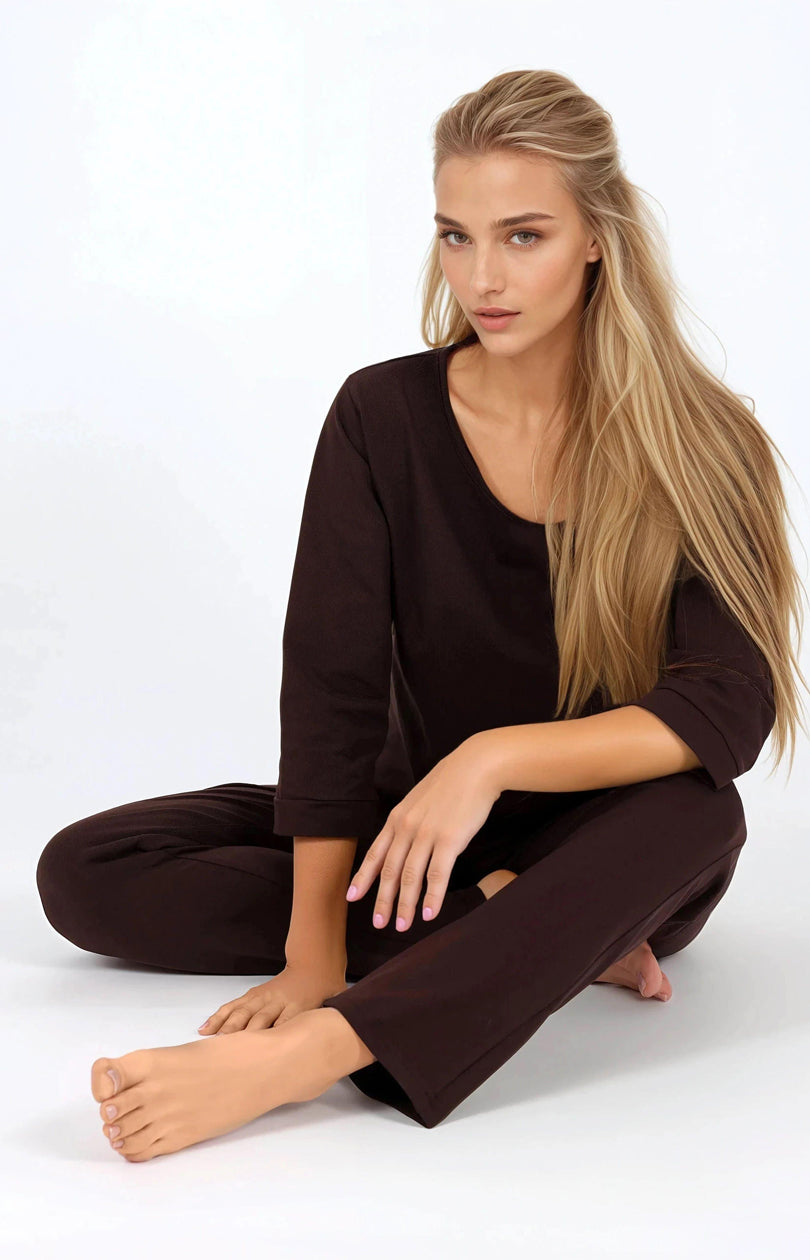 Pyjama femme Momenti Per Me — brun