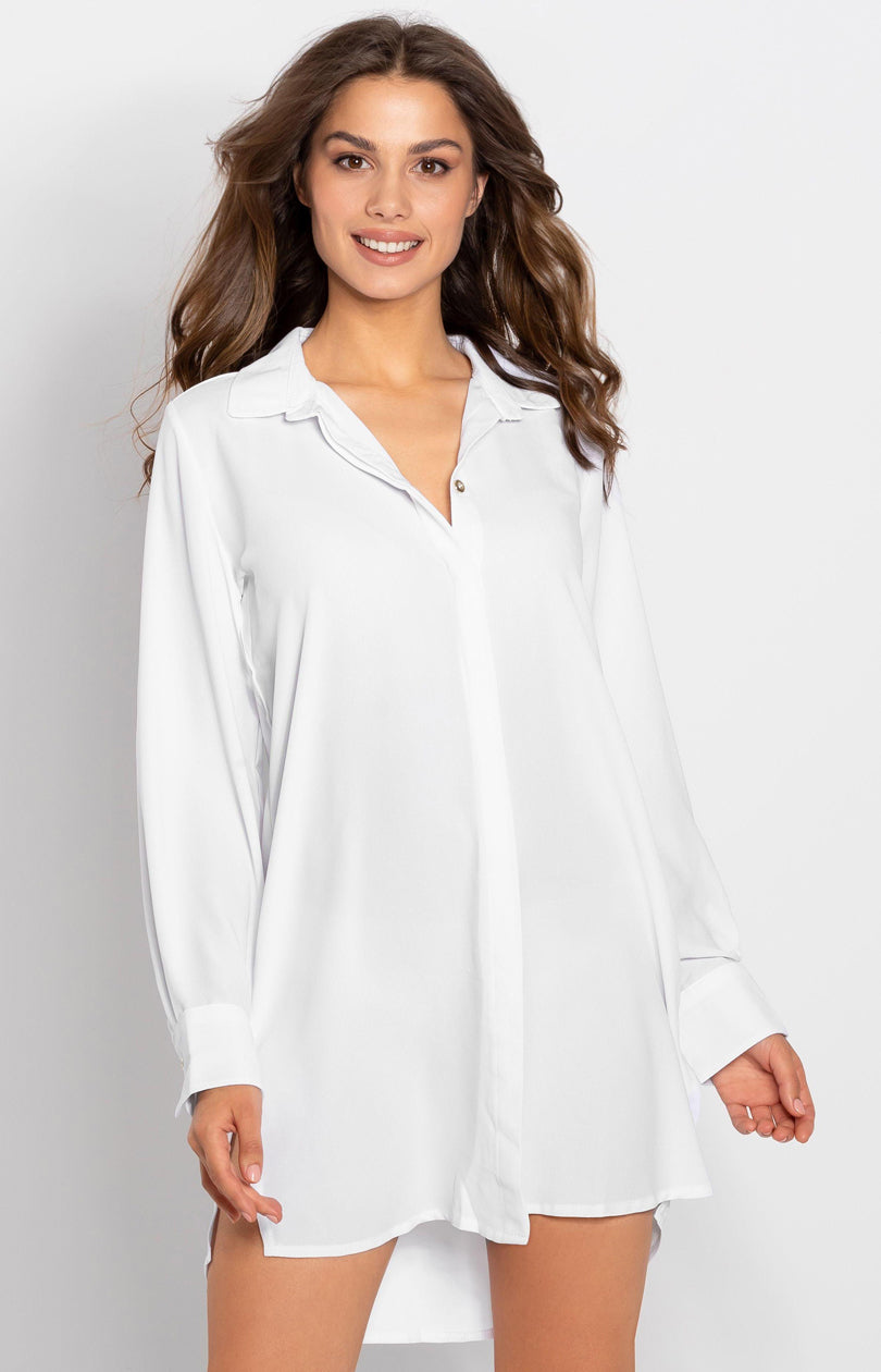 Nuisette femme Momenti Per Me Chemise De Nuit — blanc