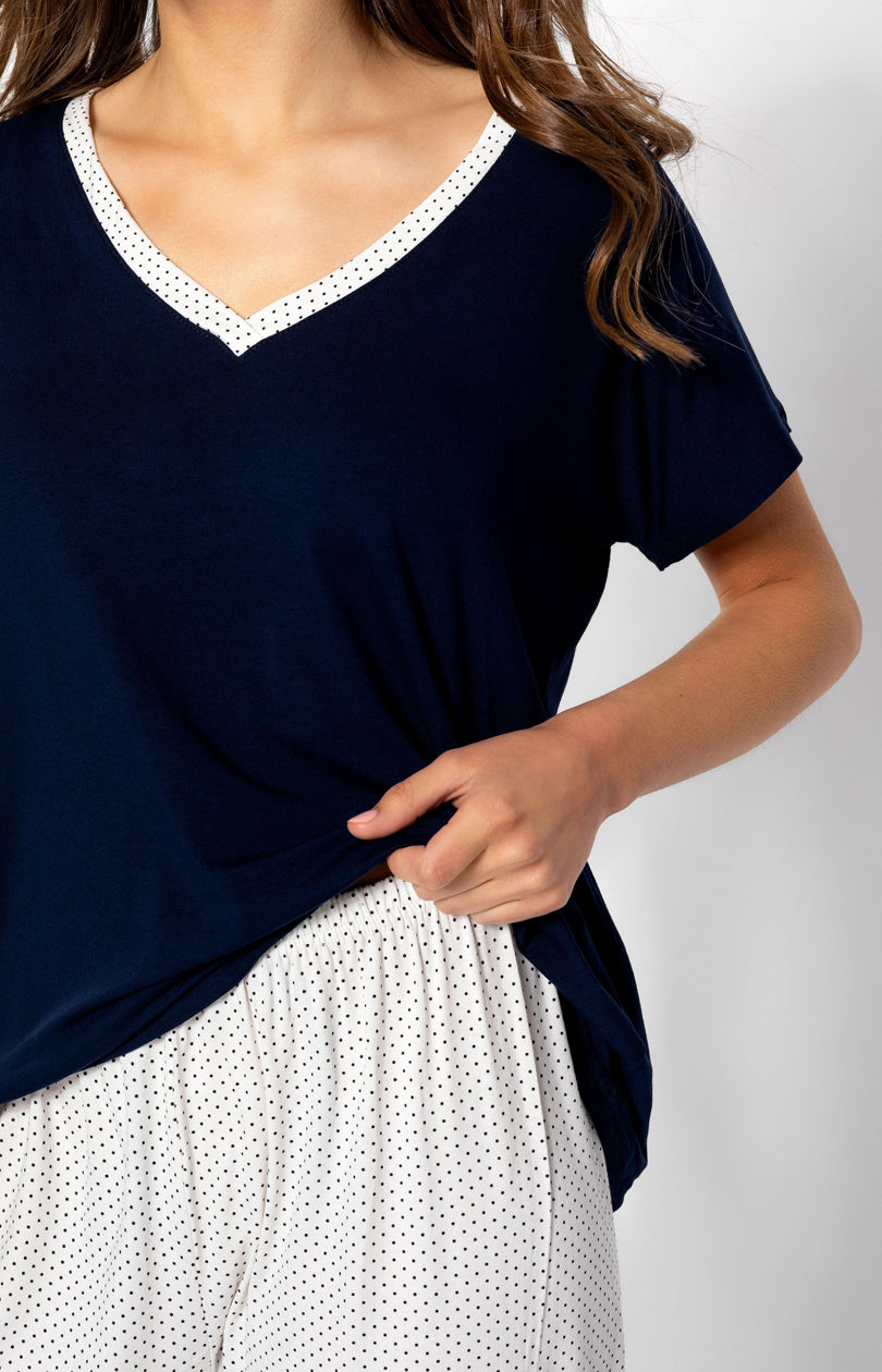 Pyjama femme Momenti Per Me — bleu marine