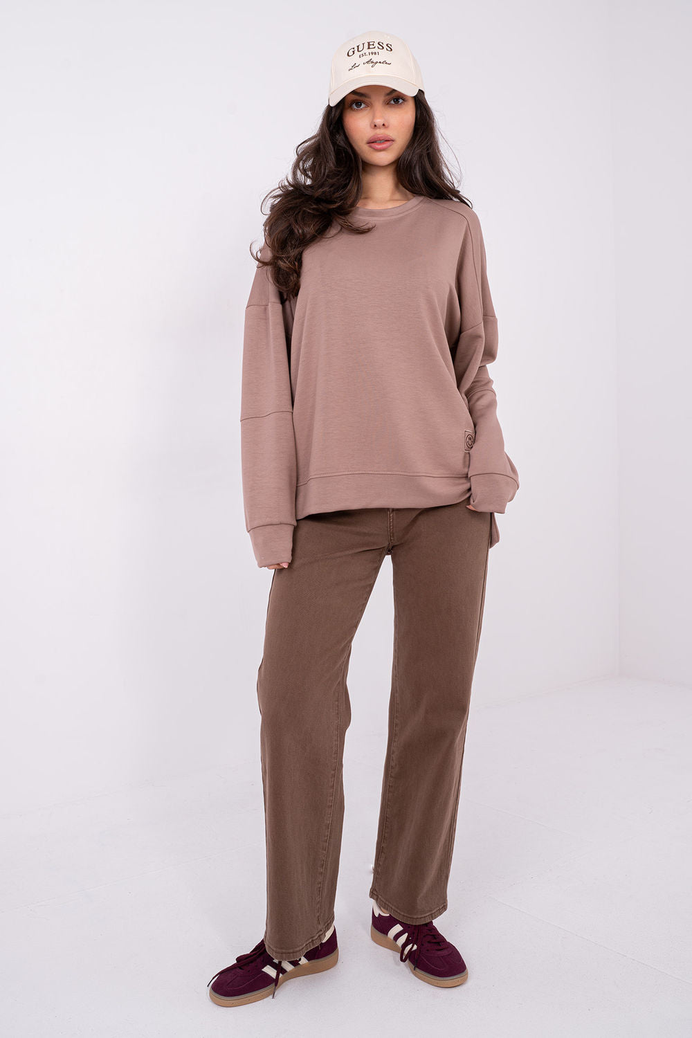T-shirt femme Rue Paris Sweatshirt Sweatshirt — beige
