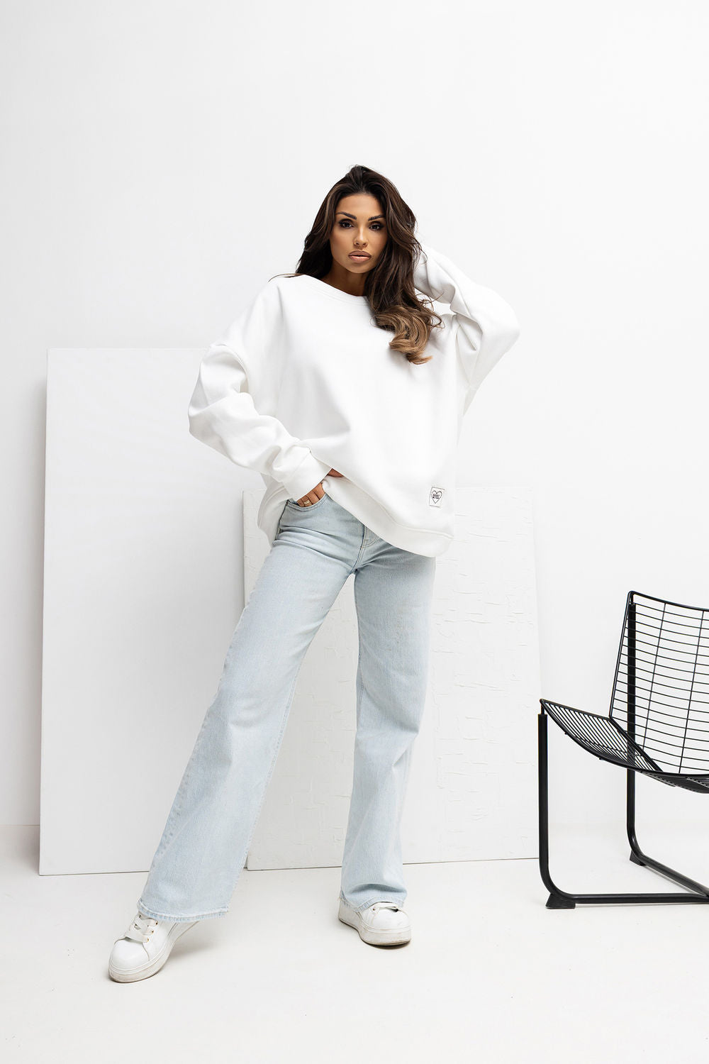 T-shirt femme Rue Paris Sweatshirt Sweatshirt — beige
