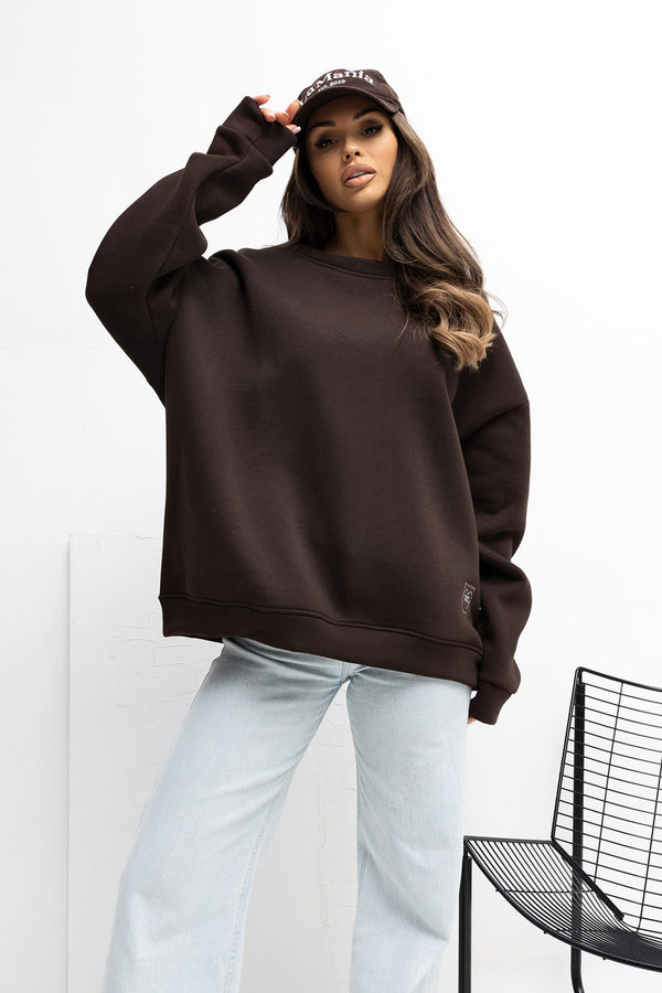 T-shirt femme Rue Paris Sweatshirt Sweatshirt — brun
