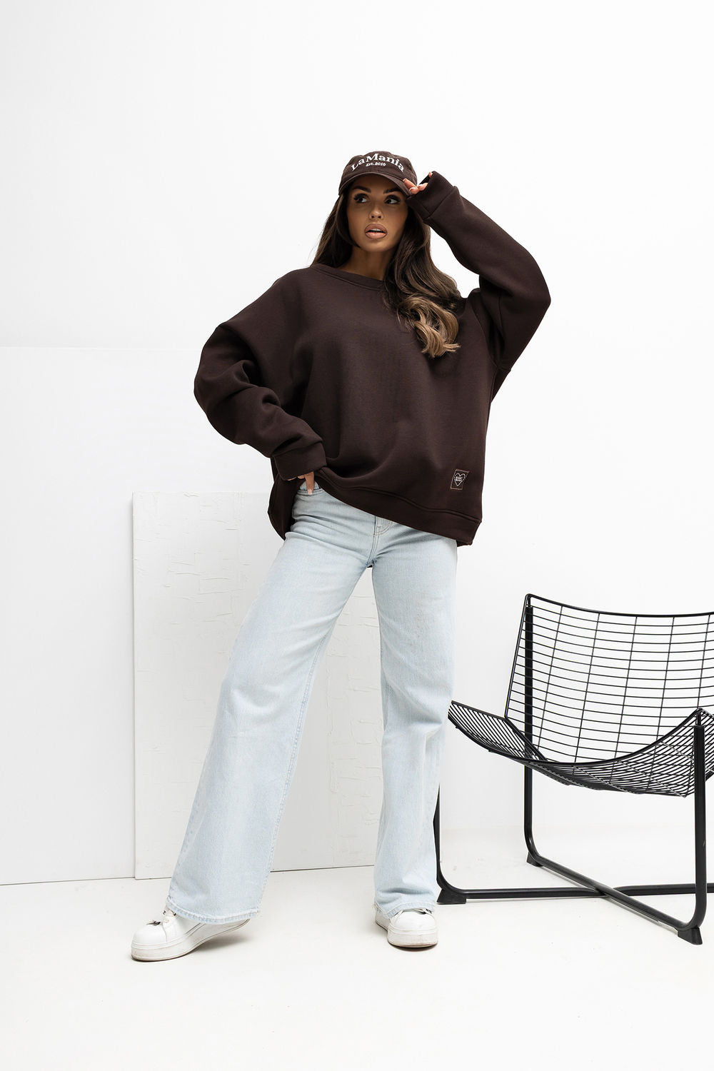 T-shirt femme Rue Paris Sweatshirt Sweatshirt — brun