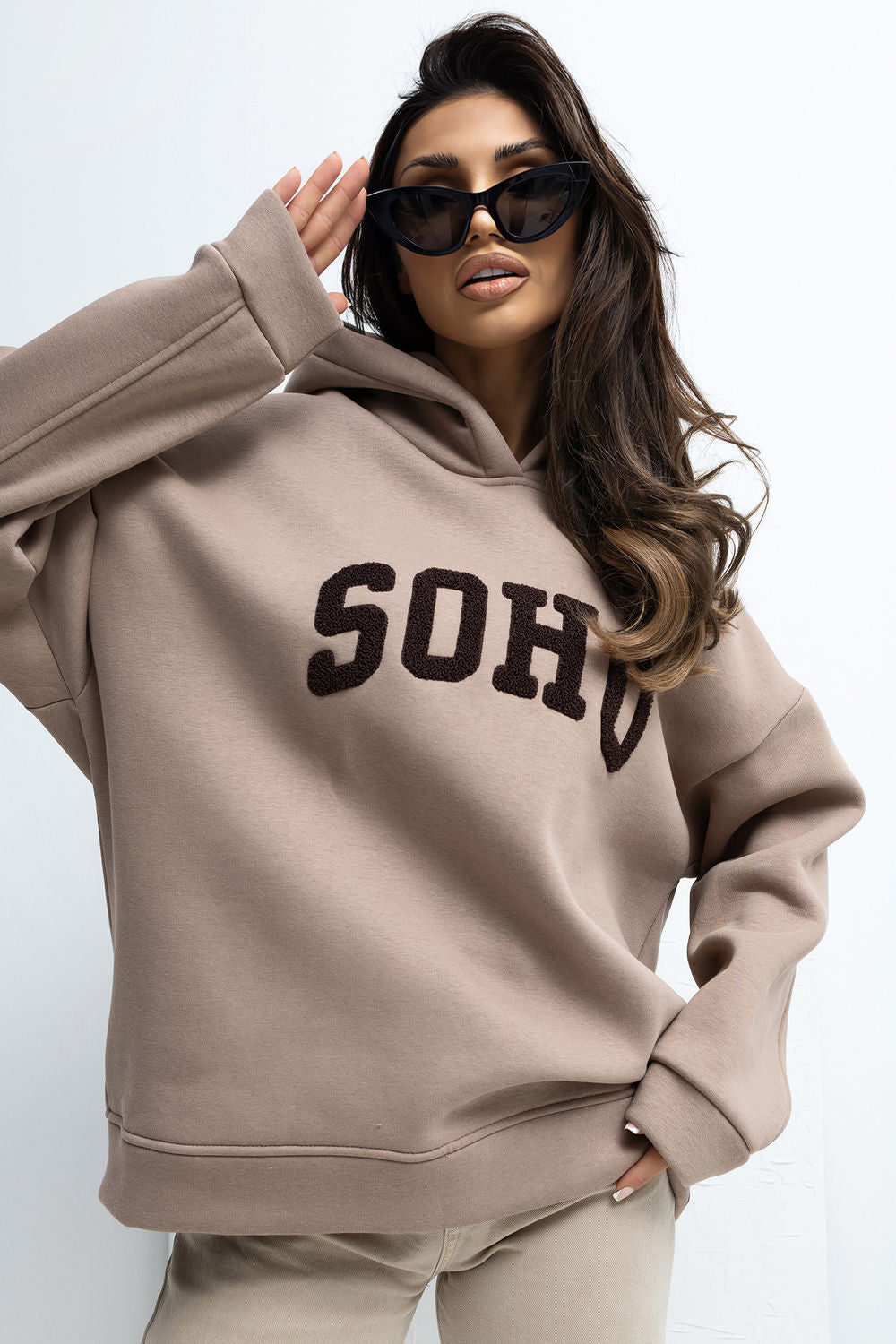 T-shirt femme Rue Paris Sweatshirt Sweatshirt — beige