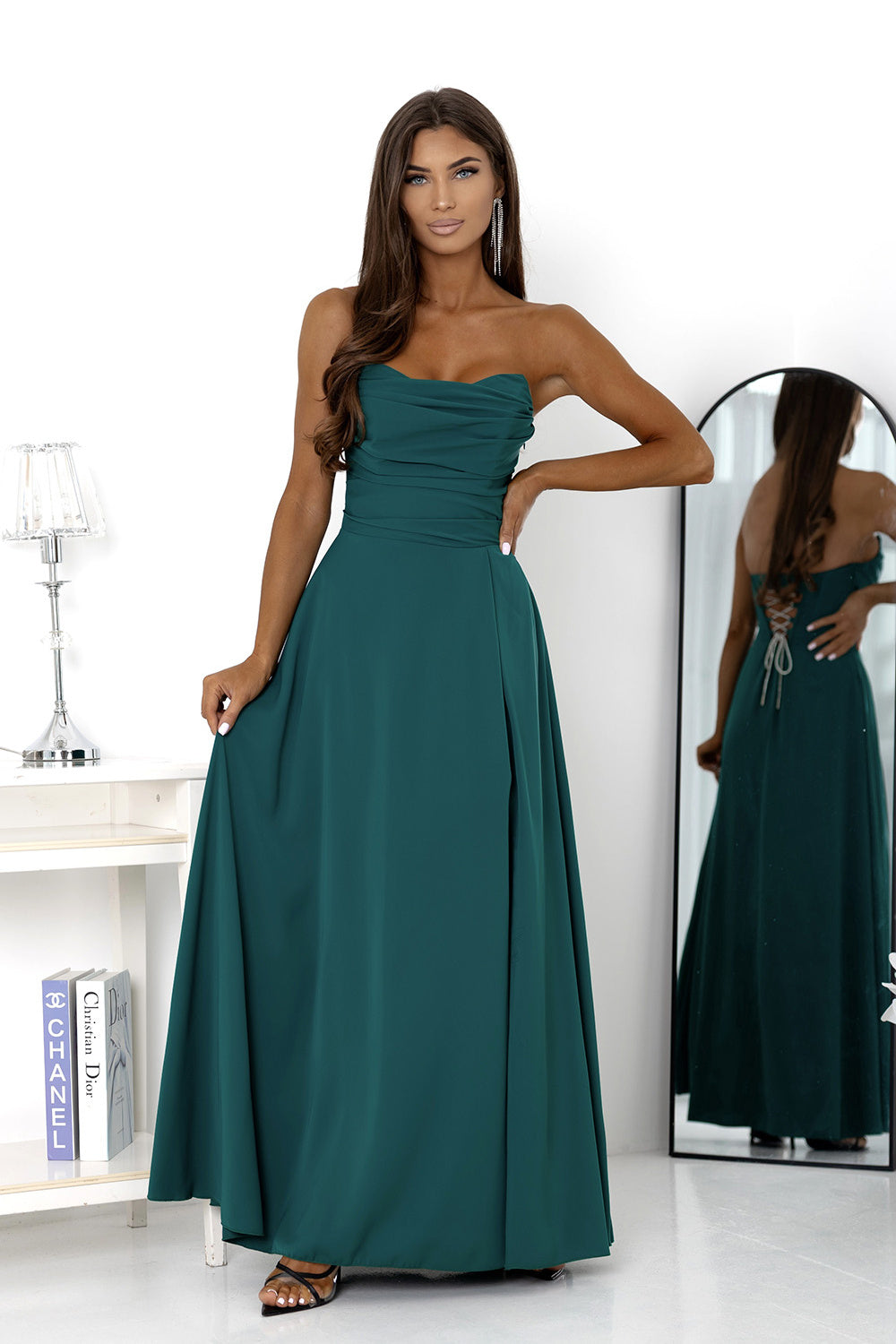Robe femme With You Longue Longue — vert