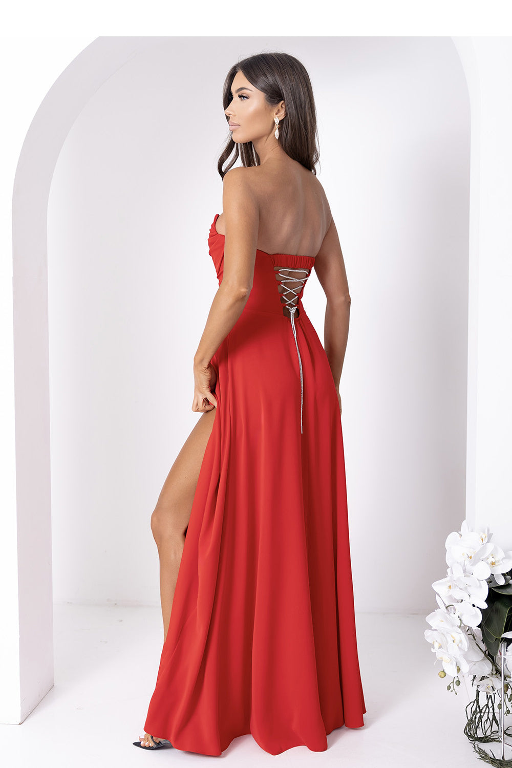 Robe femme With You Longue Longue — rouge