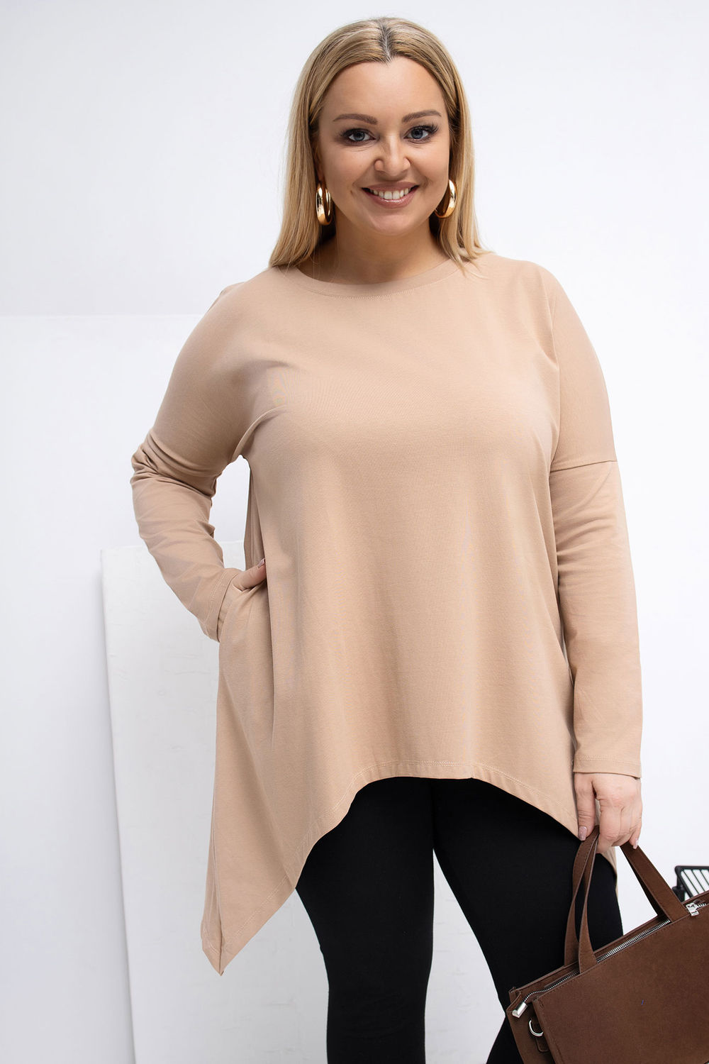 Tunique grande taille femme Relevance — beige