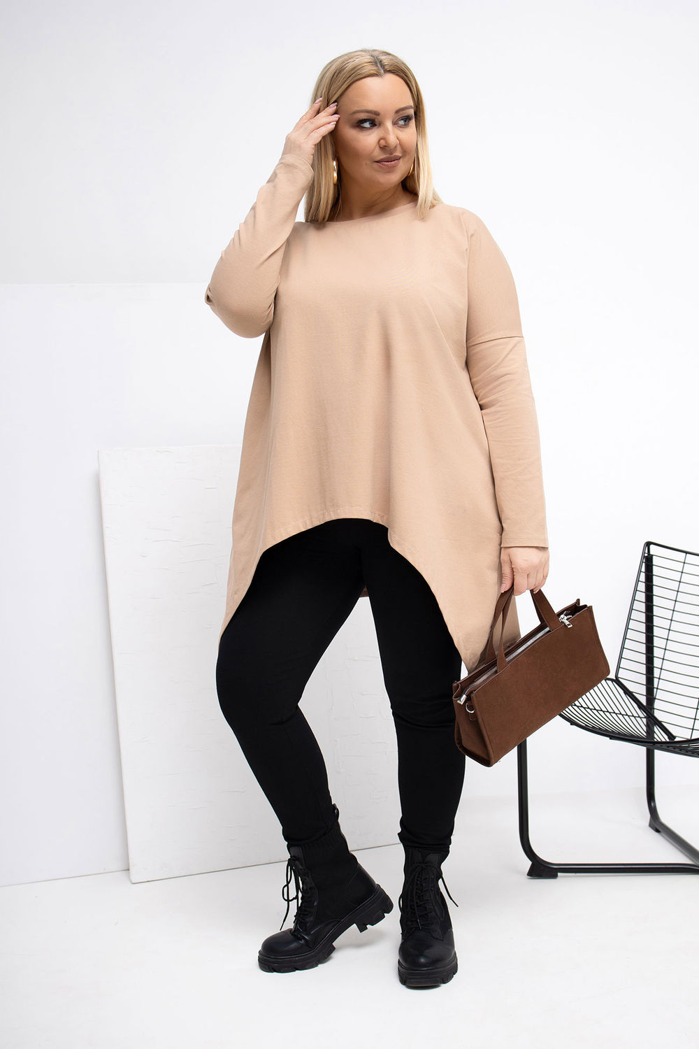 Tunique grande taille femme Relevance — beige