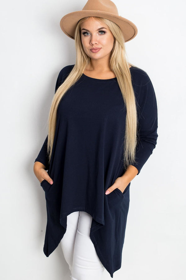 Tunique grande taille femme Relevance — bleu marine