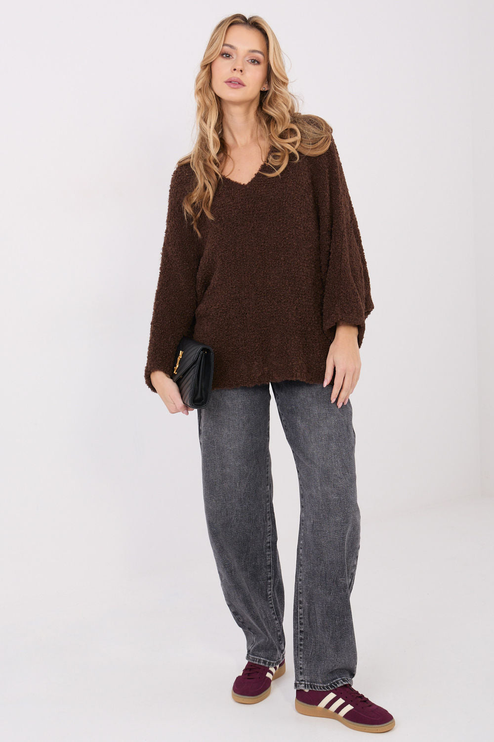 Pull femme Factory Price Chandail Chandail — brun