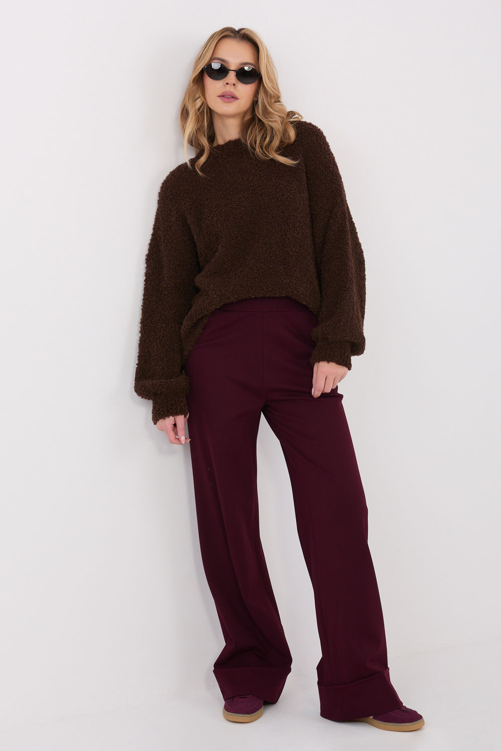 Pull femme Factory Price Chandail Chandail — brun