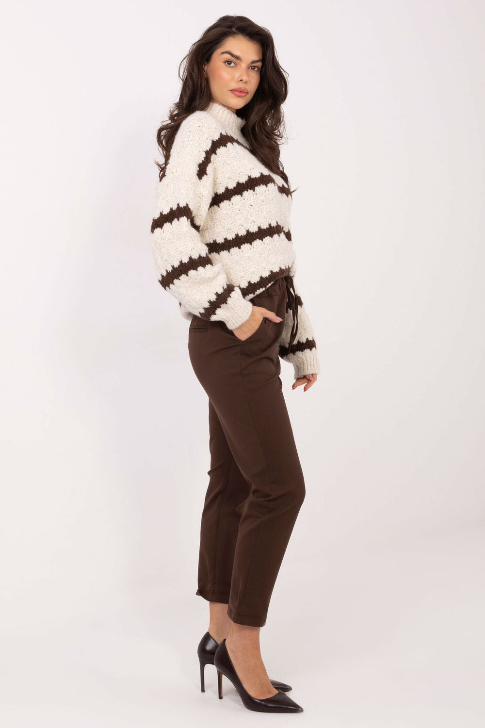 Chaussures à talons femme Factory Price Pantalon Pantalon — brun