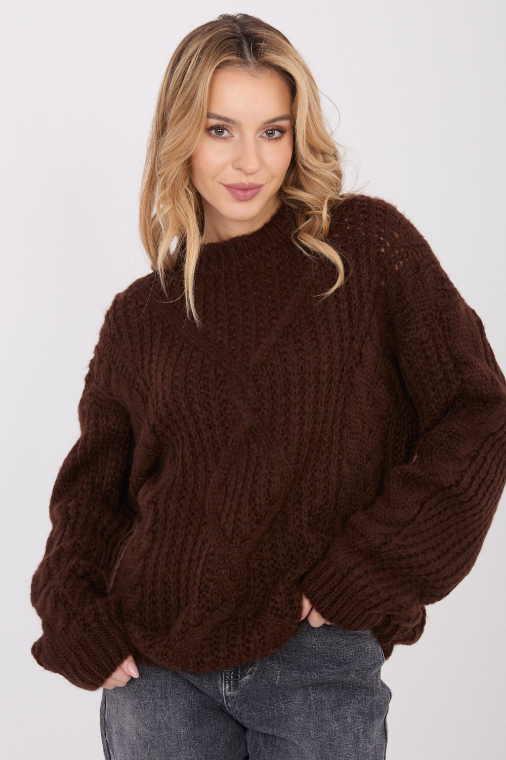 Pull femme Factory Price Chandail Chandail — brun