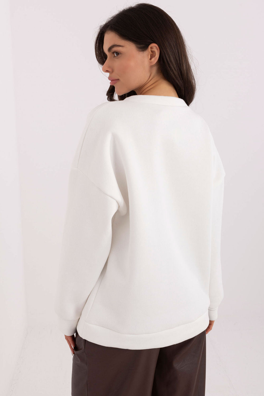 T-shirt femme Italy Moda Sweatshirt Sweatshirt — beige
