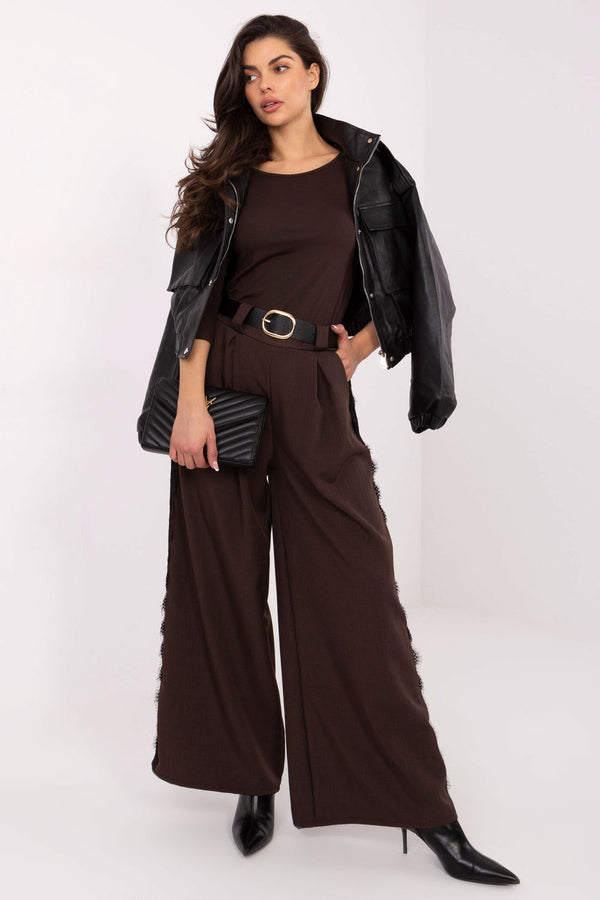 Chaussures à talons femme Italy Moda Pantalon Pantalon — brun