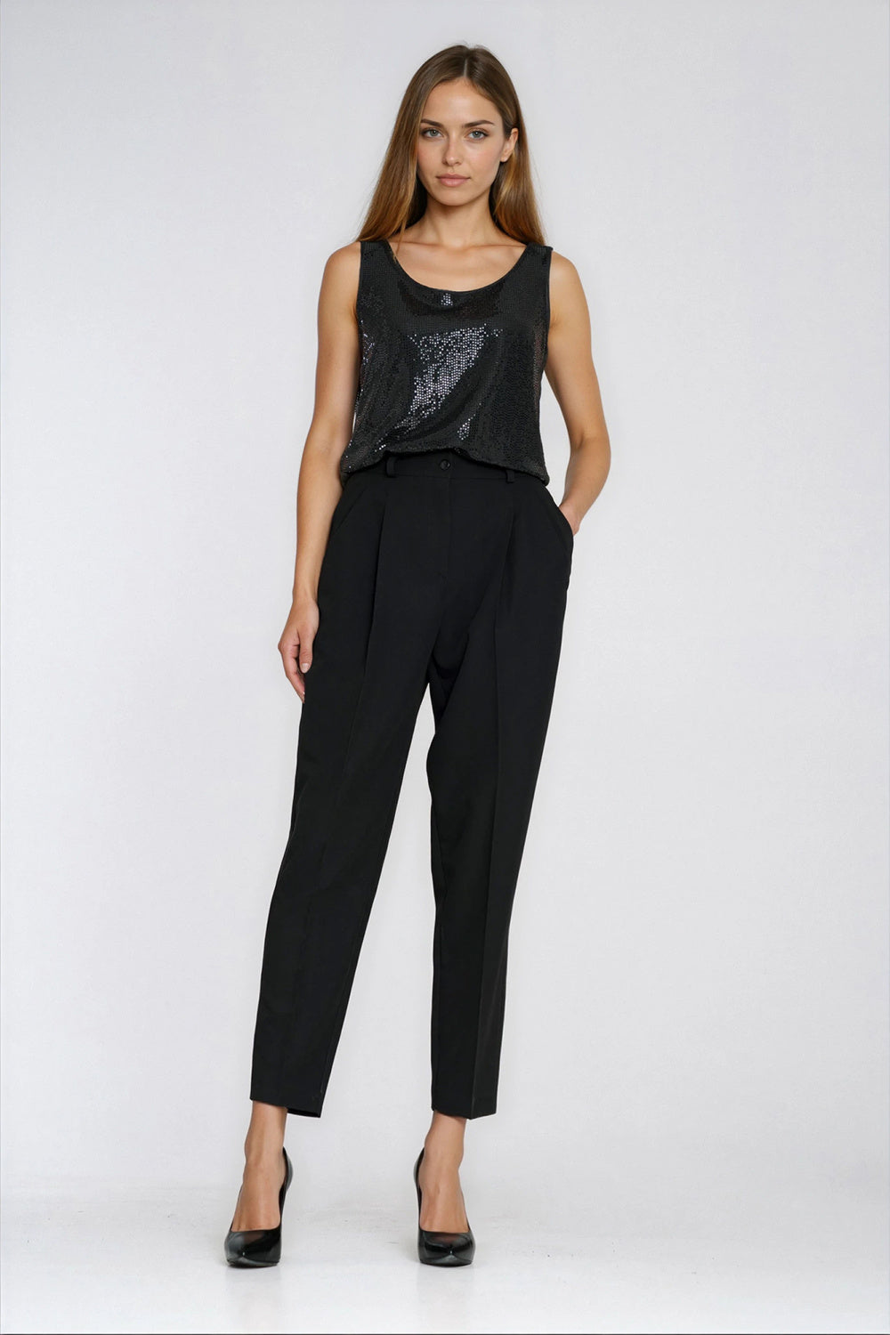 Chaussures à talons femme Nife Pantalon Pantalon — noir